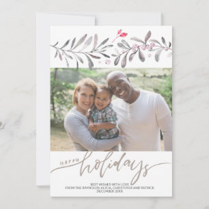 Seizoensgebonden Kerst Waterverf Mistletoe Foto Feestdagenkaart