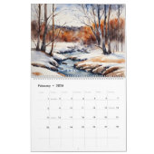 Seizoensgebonden kunstkalender 2024 | Waterkleur Kalender (Feb 2026)