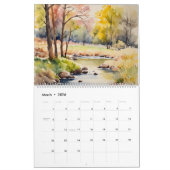 Seizoensgebonden kunstkalender 2025 | Waterverf Kalender (Mar 2026)