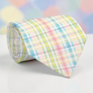 Seizoensgebonden lente pastel geruite stropdas tie