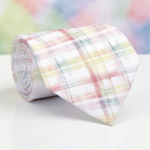 Seizoensgebonden lente pastel geruite stropdas tie