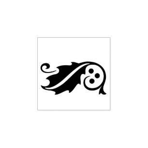 Seizoensgebonden linkerrand Holly Decor Rubber Ste Rubberstempel