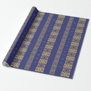 Seizoensgebonden ornamentische verstelbare groet b cadeaupapier