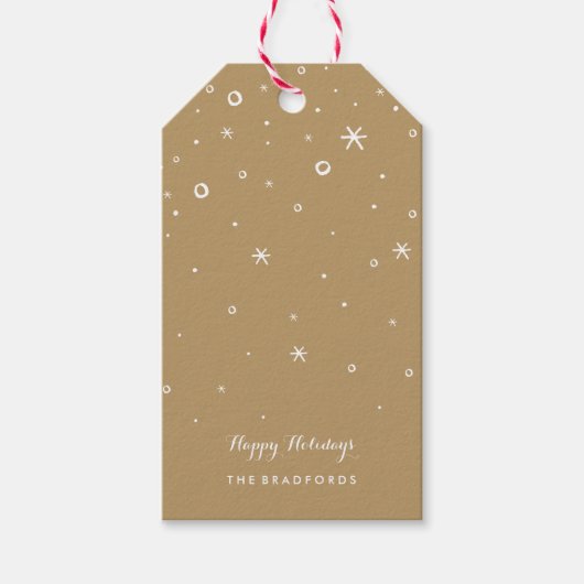 Seizoensgebonden Sparkle Holiday Gift Labels Cadeaulabel (Voorkant)