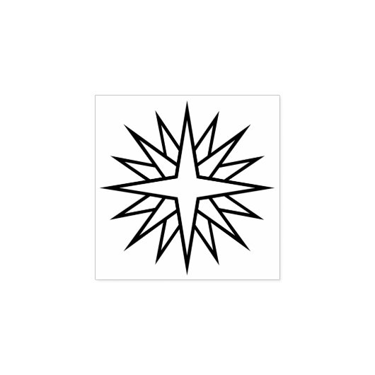 Seizoensgebonden Star Decor Rubber Stamp Rubberstempel (Afrduk)