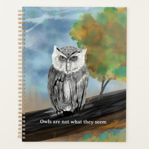 Seizoensgebonden Uil Schilderen in Natuur Wonders Planner
