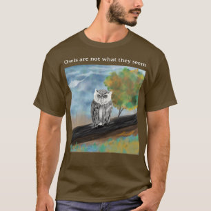 Seizoensgebonden Uil Schilderen in Natuur Wonders T-shirt