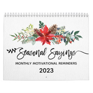 Seizoensgebonden uitspraken Maandelijkse motivatie Kalender