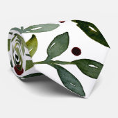 Seizoensgebonden waterverf en bessen stropdas (Opgerold)