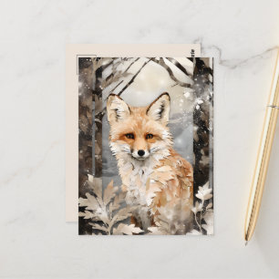 Seizoensgebonden Winter wol liefhebbers Briefkaart