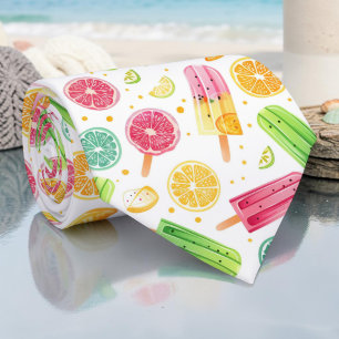 Seizoensgebonden zomervrucht-ijs das stropdas