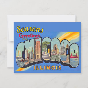 Seizoensgroet vanuit Chicago Briefkaart
