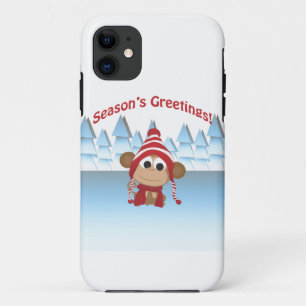 Seizoensgroeten. aap iPhone 11 hoesje
