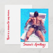 Seizoensgroeten Bedankkaart (Voorkant / Achterkant)