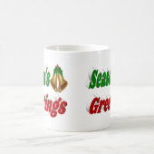 Seizoensgroeten blaast kersthalve typografie koffiemok (Center)