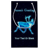 Seizoensgroeten - Blauwe Caraïben (rendieren) Klein Cadeauzakje (Achterkant)