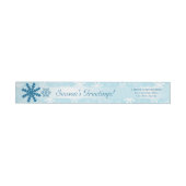 Seizoensgroeten Blauwe Snowflake Return Address (Individueel)