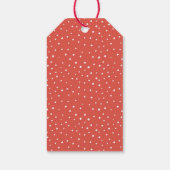 Seizoensgroeten Cute Red Mittens Cadeaulabel (Achterkant)