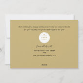 Seizoensgroeten Elegant Gold Script Business Feestdagenkaart (Achterkant)