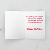 Seizoensgroeten Feestdagen Kaart (Binnen)