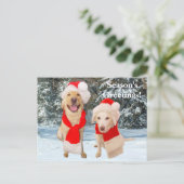 Seizoensgroeten. Feestdagenkaart (Staand voorkant)