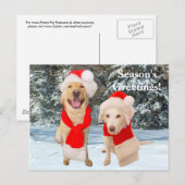 Seizoensgroeten. Feestdagenkaart (Voorkant / Achterkant)