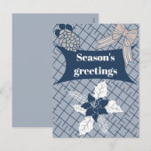 Seizoensgroeten Feestdagenkaart (Voorkant / Achterkant)