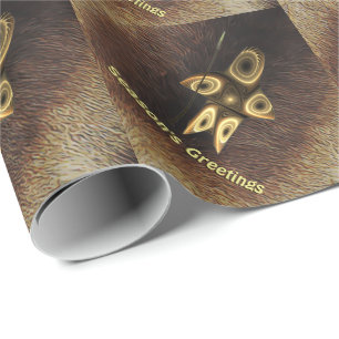 Seizoensgroeten - Fractal Inuit Hunter Cadeaupapier