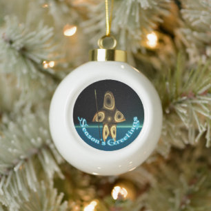 Seizoensgroeten - Fractal Inuit Hunter Keramische Bal Ornament