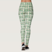 Seizoensgroeten Gingham Kerstmis Leggings (Achterkant)