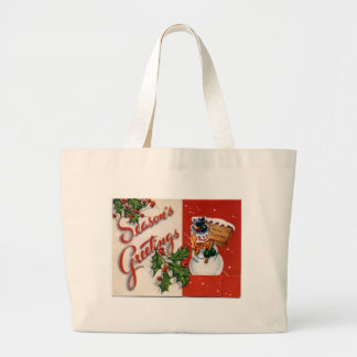 Seizoensgroeten Grote Tote Bag