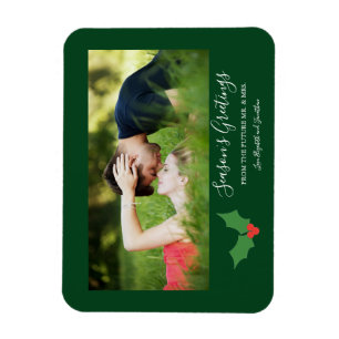 Seizoensgroeten Holly Engaged Couple Magnet Magneet