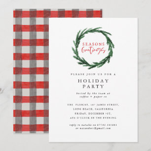 Seizoensgroeten in kerst kaart