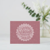 Seizoensgroeten Kerst Script Briefkaart (Staand voorkant)
