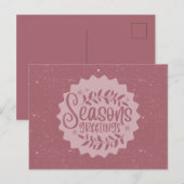 Seizoensgroeten Kerst Script Briefkaart (Voorkant / Achterkant)