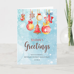 Seizoensgroeten Kerst Zakelijke Kerstkaart Feestdagen Kaart