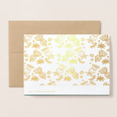 Seizoensgroeten. Kerstluxe Real Folie Kaarten (Met envelop)