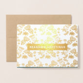 Seizoensgroeten. Kerstluxe Real Folie Kaarten (Voorkant met envelop)