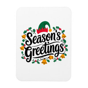 Seizoensgroeten Kerstmis Magneet