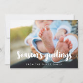 Seizoensgroeten Modern Familie Foto  Feestdagenkaart (Voorkant)