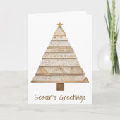 Seizoensgroeten Neutrale Washi Tape Boom Feestdagen Kaart (Voorkant)