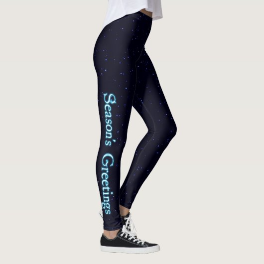 Seizoensgroeten op sterren leggings (Rechts)