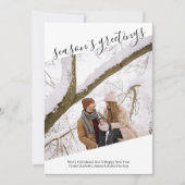 Seizoensgroeten Persoonlijke kerstfoto's Feestdagenkaart (Voorkant)