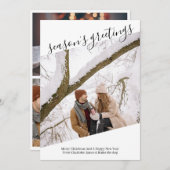 Seizoensgroeten Persoonlijke kerstfoto's Feestdagenkaart (Voorkant / Achterkant)