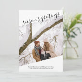 Seizoensgroeten Persoonlijke kerstfoto's Feestdagenkaart (Staand voorkant)