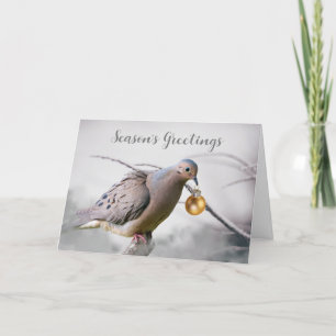 Seizoensgroeten Rouwduif Ornament Feestdagen Kaart