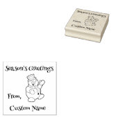 Seizoensgroeten Rubberstempel (Gestempeld)