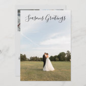 Seizoensgroeten Script Foto Kaart (Voorkant / Achterkant)