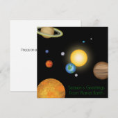 Seizoensgroeten van de Planet Earth Kerstmis Feestdagenkaart (Voorkant / Achterkant)