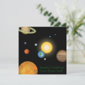 Seizoensgroeten van de Planet Earth Kerstmis Feestdagenkaart (Staand voorkant)